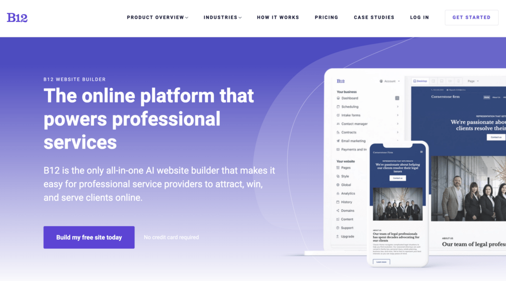 B12 site builder