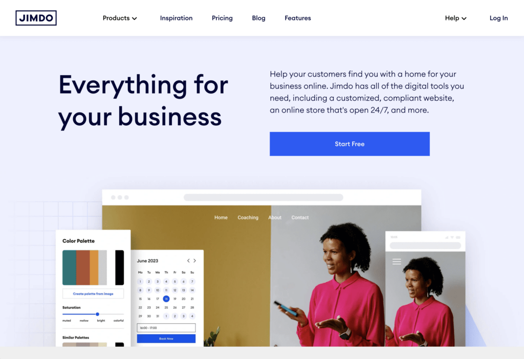Jimdo AI site builder